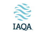 A blue logo of the iaqa is shown.